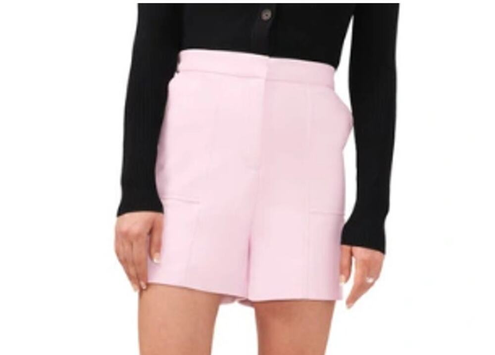 New ~ HALOGEN ~ Pale Pink Faux Leather Shorts Size L SO CUTE - Picture 1 of 9